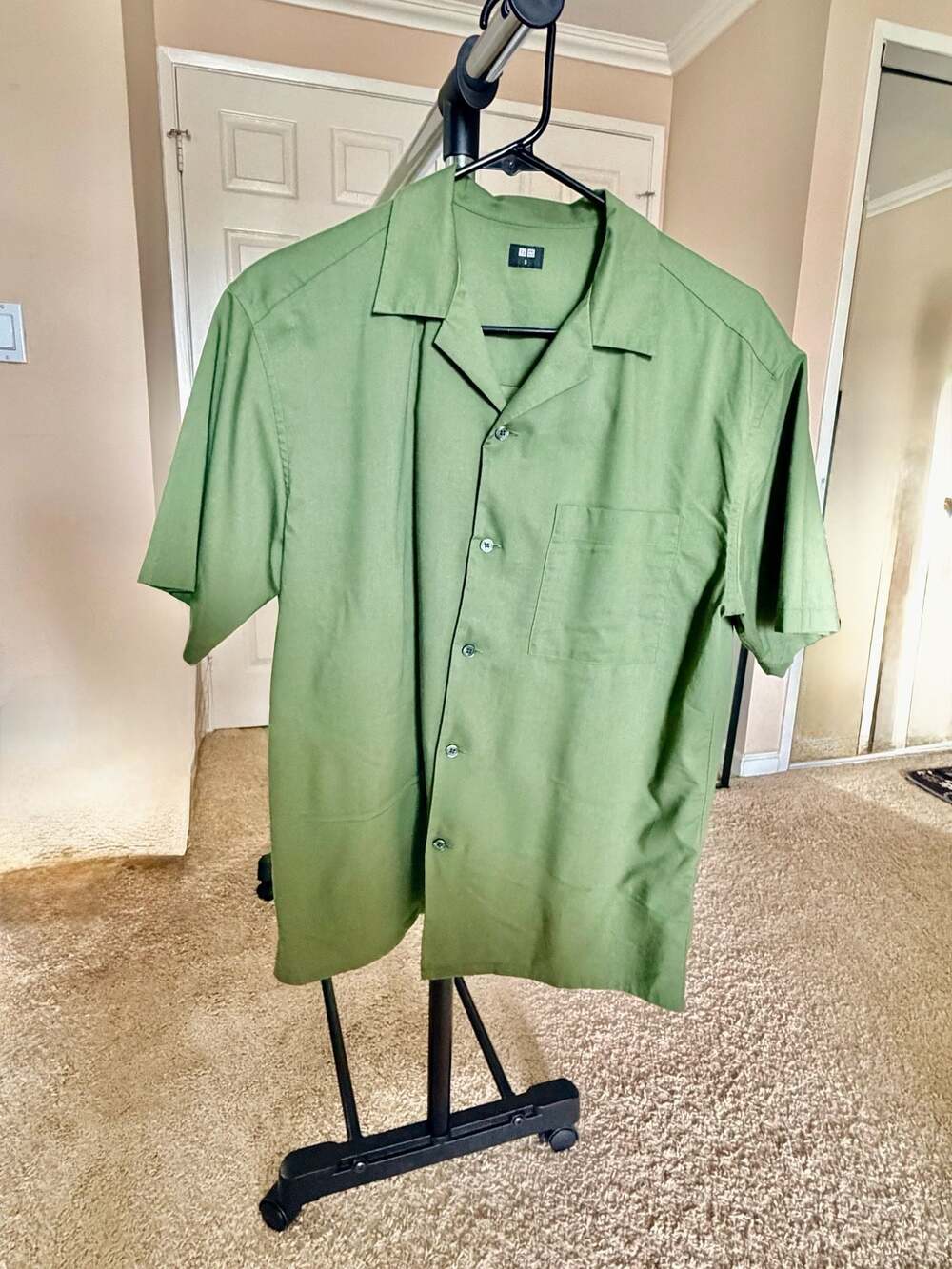 Uniqlo Modal Cotton Open Collar Short Sleeve Shirt